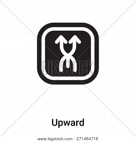 Upward Icon In Trendy Design Style. Upward Icon Isolated On White Background. Upward Vector Icon Sim