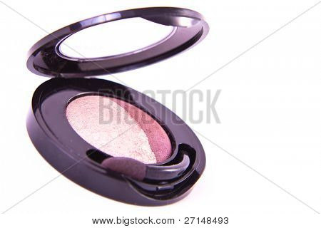 sombras redondas conjunto com pincel sobre fundo branco