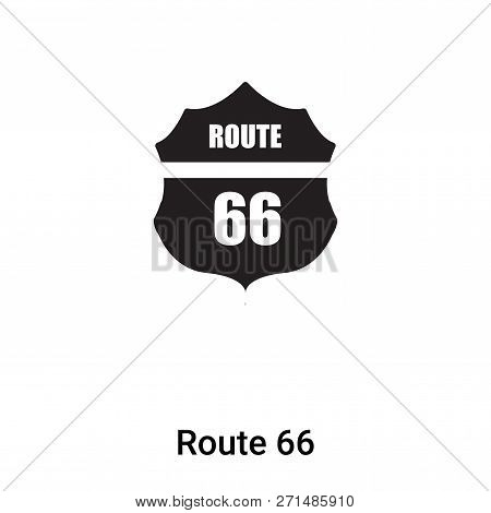 Route 66 Icon In Trendy Design Style. Route 66 Icon Isolated On White Background. Route 66 Vector Ic