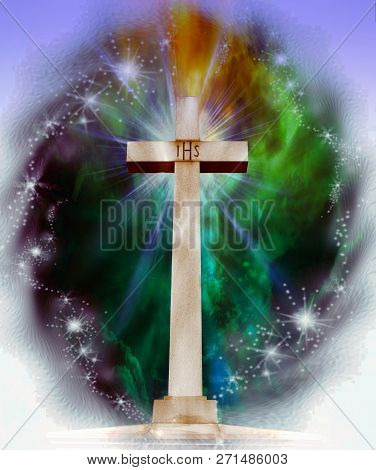 Merry Christmas Cross: A Christian Cross With The 