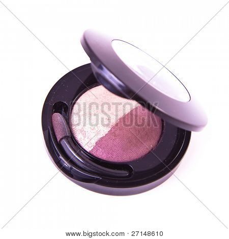 sombras redondas conjunto com pincel sobre fundo branco