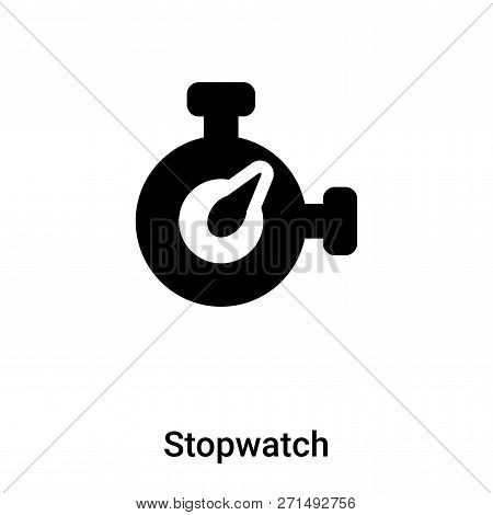 Stopwatch Icon In Trendy Design Style. Stopwatch Icon Isolated On White Background. Stopwatch Vector