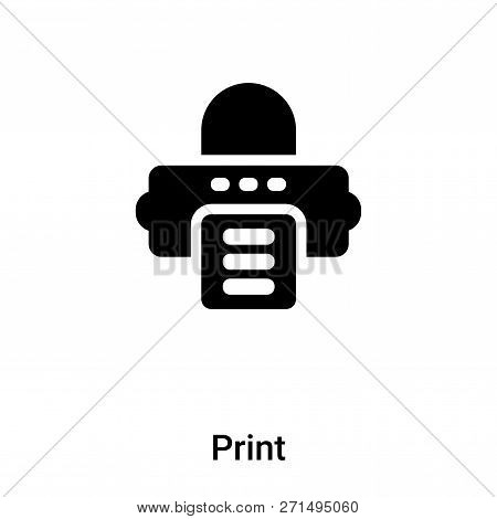 Print Icon In Trendy Design Style. Print Icon Isolated On White Background. Print Vector Icon Simple