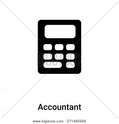 Accountant Icon In Trendy Design Style. Accountant Icon Isolated On White Background. Accountant Vec