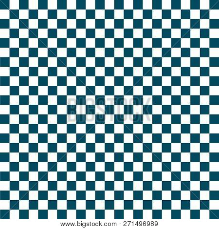White And Blue Checkered Background. Christmas And New Year Chess Cage. Chess Pattern. Chess Cage. T