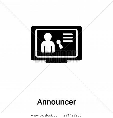 Announcer Icon In Trendy Design Style. Announcer Icon Isolated On White Background. Announcer Vector