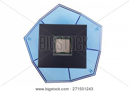 Modern Computer X86 Processor 9th Generation, Modern Central Processing Unit (cpu), Isolated On Whit