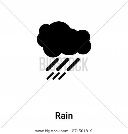 Rain Icon In Trendy Design Style. Rain Icon Isolated On White Background. Rain Vector Icon Simple An