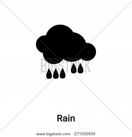 Rain Icon In Trendy Design Style. Rain Icon Isolated On White Background. Rain Vector Icon Simple An