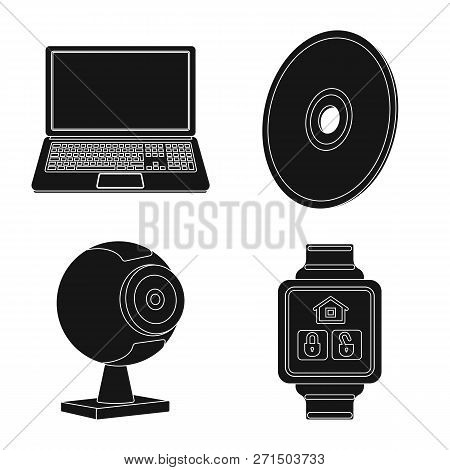 Vector Design Of Laptop And Device Sign. Collection Of Laptop And Server Stock Vector Illustration.