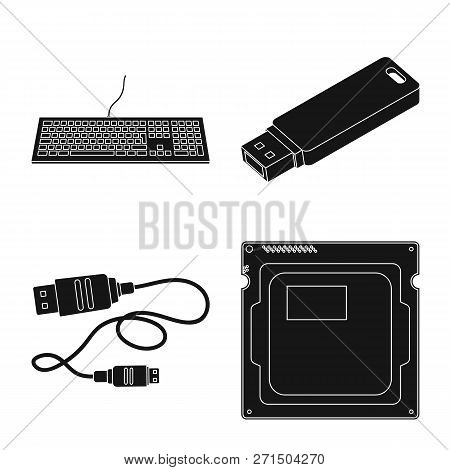 Vector Illustration Of Laptop And Device Sign. Set Of Laptop And Server Stock Vector Illustration.
