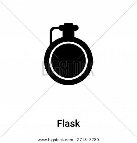 Flask Icon In Trendy Design Style. Flask Icon Isolated On White Background. Flask Vector Icon Simple