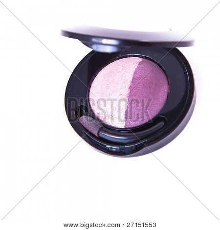 sombras redondas conjunto com pincel sobre fundo branco