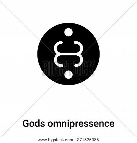 Gods Omnipressence Icon In Trendy Design Style. Gods Omnipressence Icon Isolated On White Background
