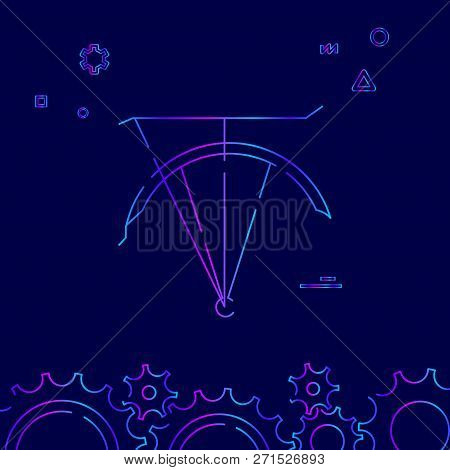 Bike Fender With Trunk Vector Line Icon. Bicycle Spare Part Gradient Symbol, Pictogram, Sign. Dark B