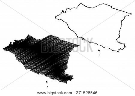 Malacca (states And Federal Territories Of Malaysia, Federation Of Malaysia) Map Vector Illustration