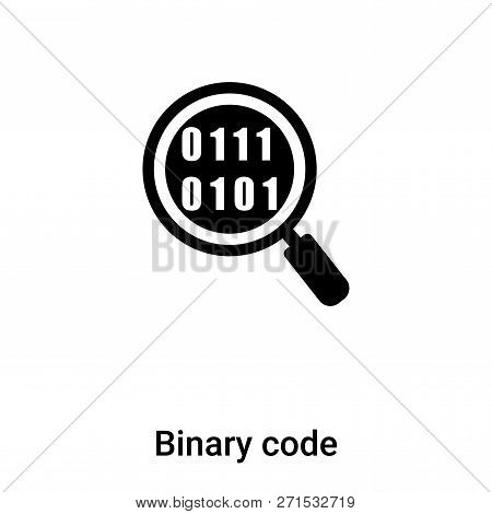 Binary Code Icon In Trendy Design Style. Binary Code Icon Isolated On White Background. Binary Code 