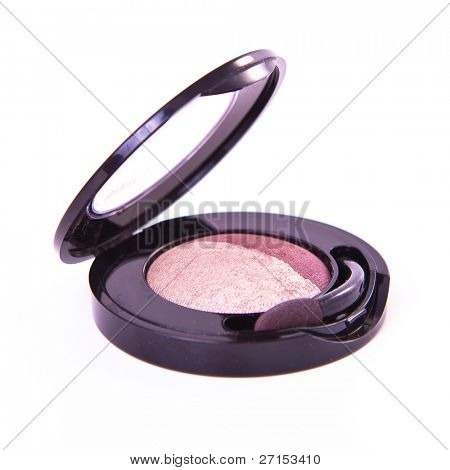 sombras redondas conjunto com pincel sobre fundo branco