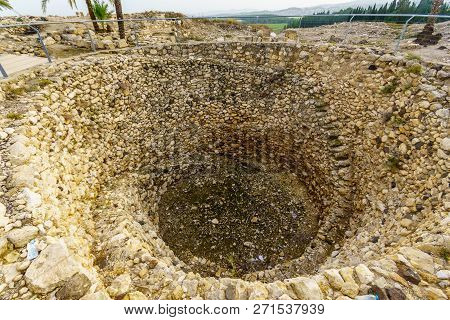 Antique Grain Storage Room In Tel Megiddo National Park. Northern Israel