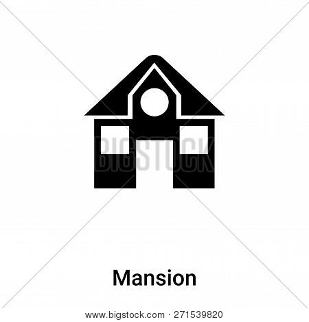 Mansion Icon In Trendy Design Style. Mansion Icon Isolated On White Background. Mansion Vector Icon 
