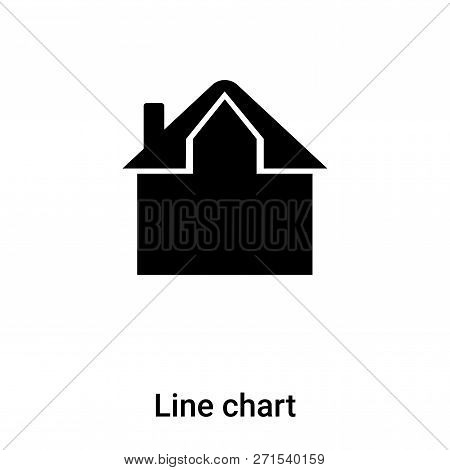 Line Chart Icon In Trendy Design Style. Line Chart Icon Isolated On White Background. Line Chart Vec