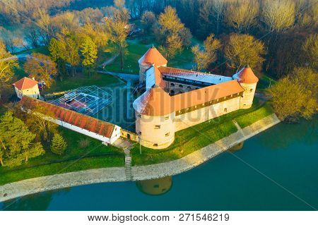 Sisak Fortress On The Bank Of Kupa River, Historic Monument, Croatia, In Autumn