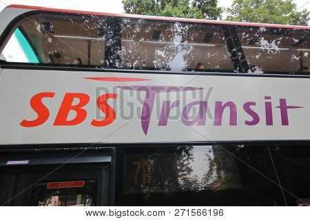 Singapore - November 16, 2018: Public Bus Sbs Transit In Singapore.