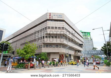 Singapore - November 16, 2018: Unidentified People Visit Fu Lu Shou Shopping Mall In Singapore.