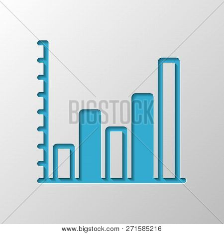 Finance Grapgic, Grow. Paper Design. Cutted Symbol With Shadow