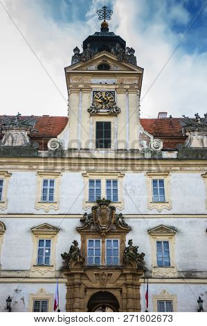 Valtice, Czech Republic- October 28, 2018: Valtice Palace In The South Moravian Region