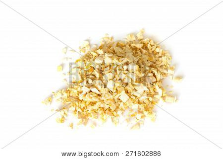 Freeze Dried Orange On A White Background. Isolated. Lyophilization. Food For Astronauts