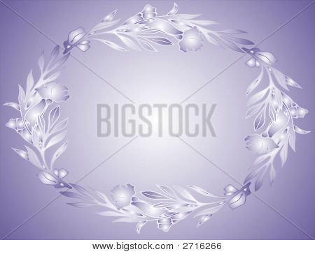 Violet Floral Frame