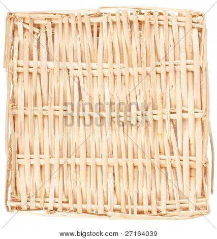 Cesta dispersa decorativa aislada en blanco