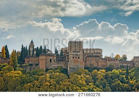 Views Of The Alhambra In Granada From The Albaicín Neighborhood