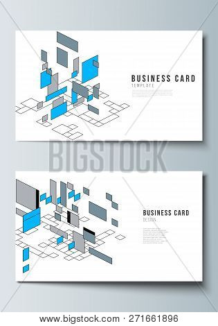 The Minimalistic Abstract Vector Illustration Of Editable Layout Of Two Creative Business Cards Desi