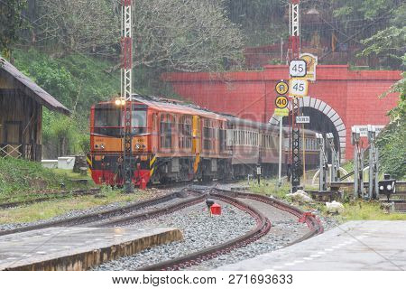 Khun Tan Tunne - Lampang Thailand - Oct 14, 2018:- Khun Tan Railway Station Is A Railway Station On 