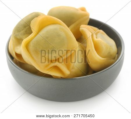 Italian Tortelloni Made Of Spinach And Flour