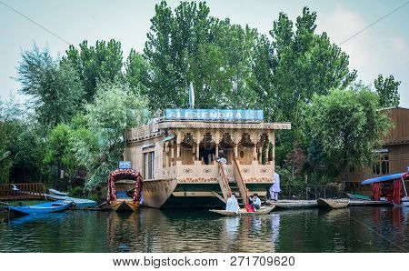 Srinagar, India - Jul 2, 2015. Landscape Of Dal Lake In Srinagar, India. The Lake, Situated In The N