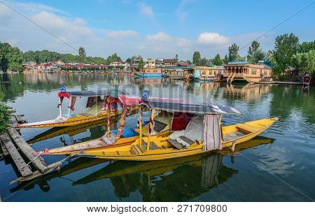 Landscape Of Dal Lake In Srinagar, India