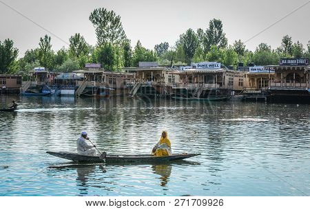 Srinagar, India - Jul 2, 2015. Landscape Of Dal Lake In Srinagar, India. The Lake, Situated In The N
