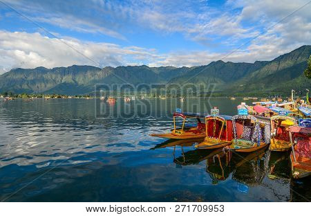 Landscape Of Dal Lake In Srinagar, India
