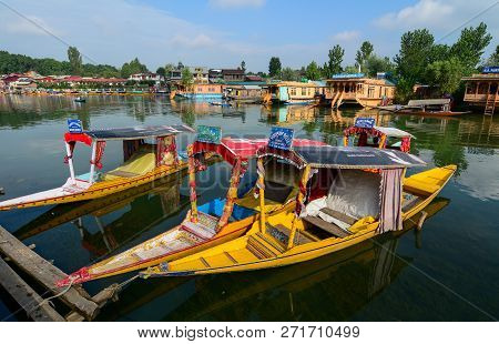 Landscape Of Dal Lake In Srinagar, India