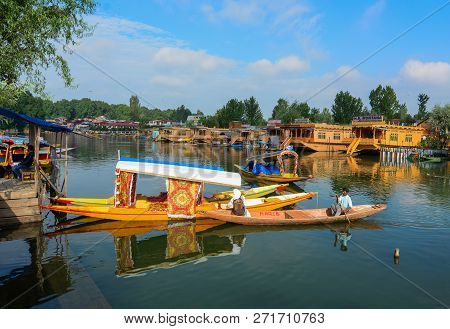 Landscape Of Dal Lake In Srinagar, India