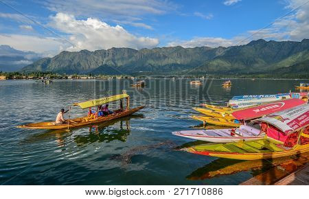 Landscape Of Dal Lake In Srinagar, India