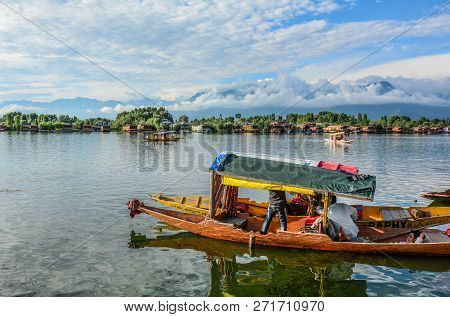 Landscape Of Dal Lake In Srinagar, India