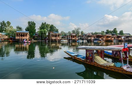 Landscape Of Dal Lake In Srinagar, India