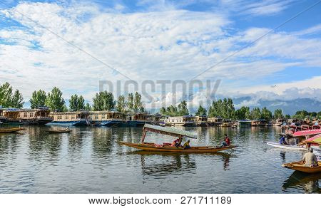 Landscape Of Dal Lake In Srinagar, India