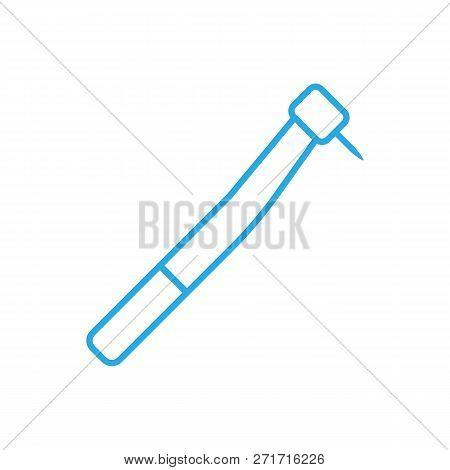Dental Drill Or Handpiece. Isolated On White Background. Vector.