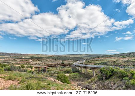 The Road Interchange On Road N7 At Clanwilliam. The Old Road Bridge Is Visible