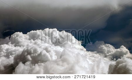 Thunderclouds. Dark Hurricane Clouds Before The Storm